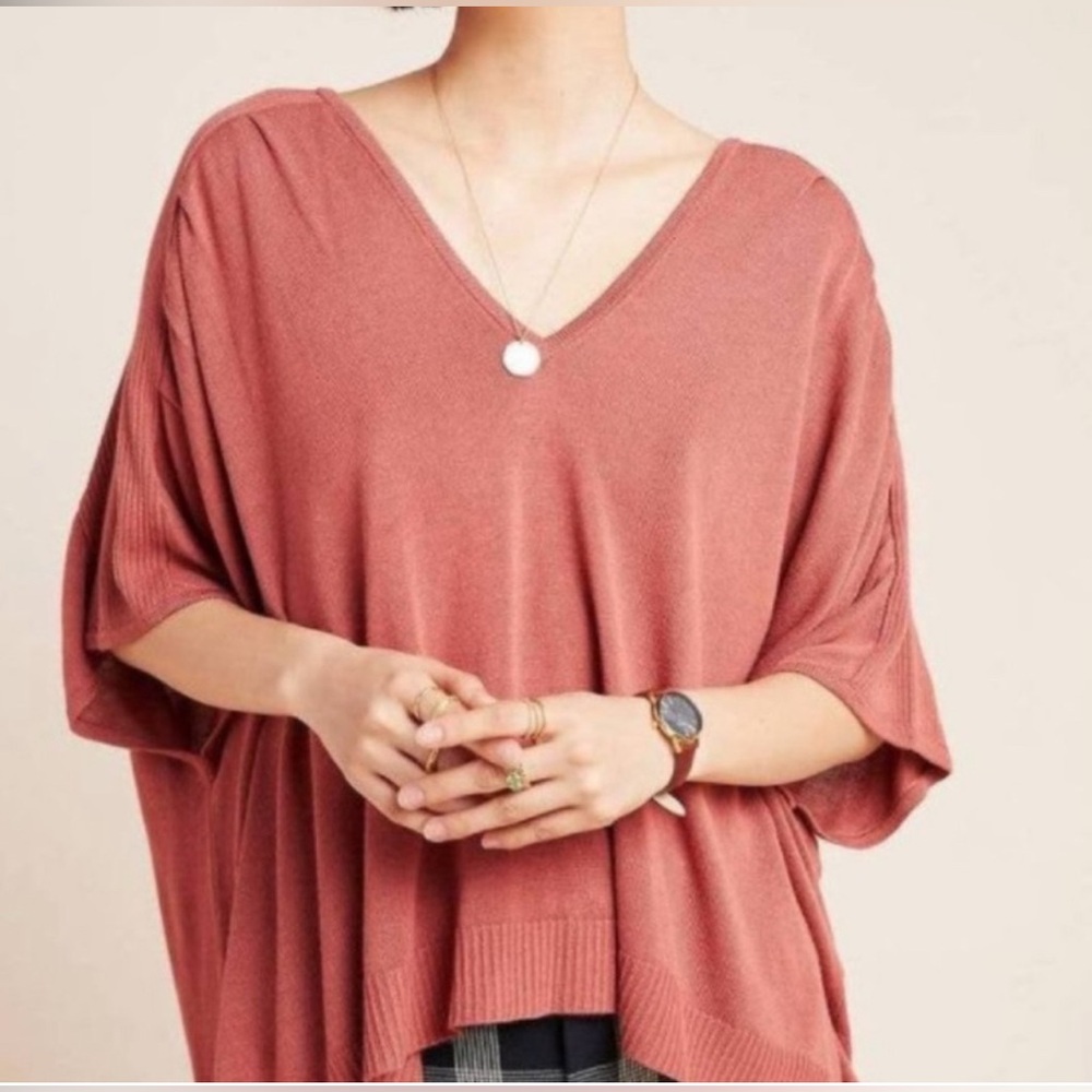 Anthropologie Women Lightweight Dolman Sweater
Oversized Rust Dusty Rose Medium